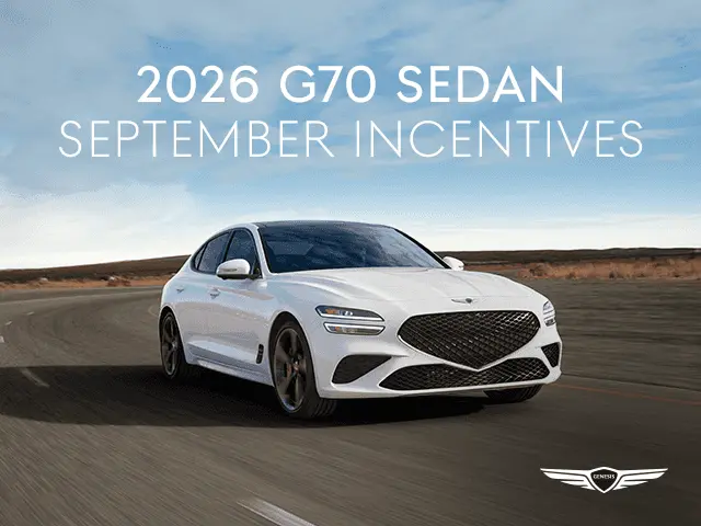 2026 G70 Sedan September Incentives