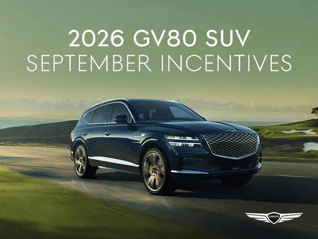 2026 GV80 SUV September Incentives