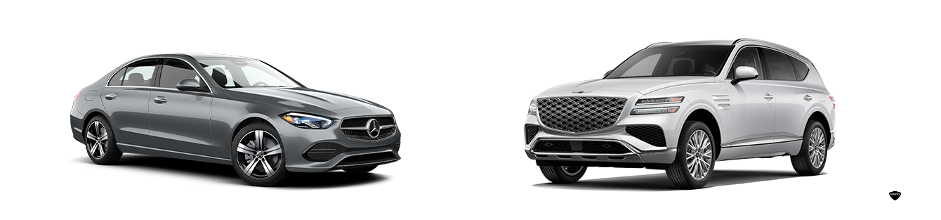 Amazon Autos — a Mercedes-Benz sedan and a Genesis SUV