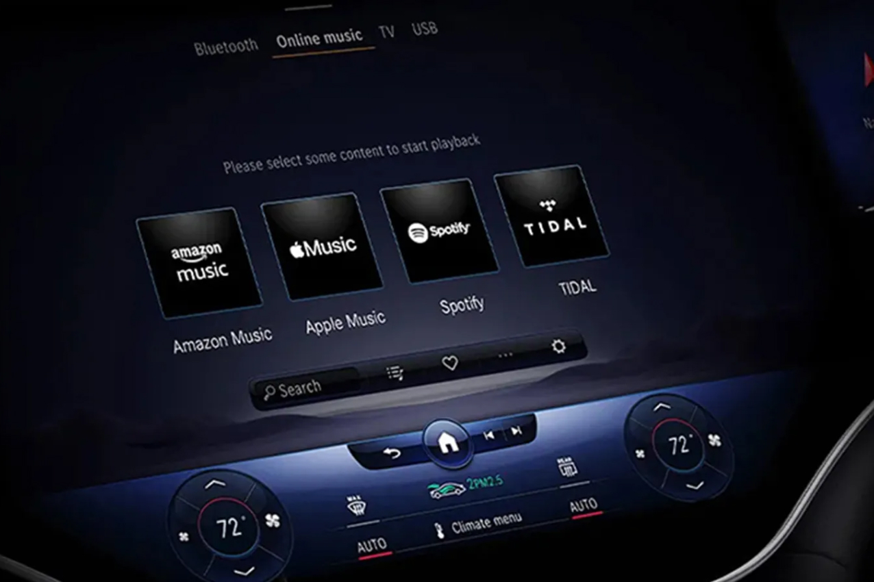 Smartphone showing Online Music