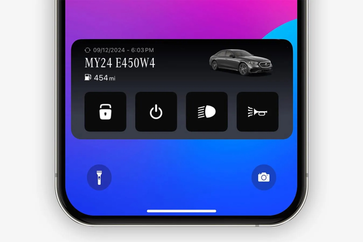 Smartphone showing widgets