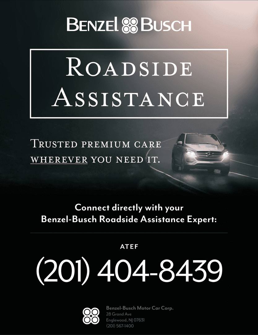 Benzel-Busch Roadside Assistance — Trusted premium care wherever you need it. Call (201) 404-8439.