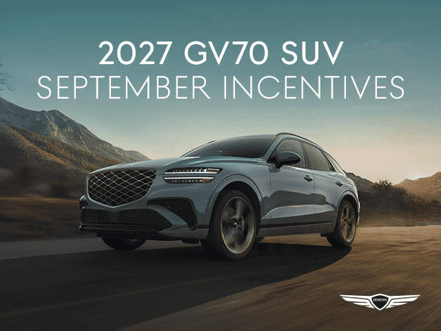 2027 GV70 SUV September Incentives