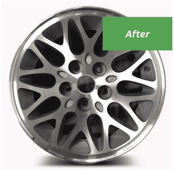 Alloy wheel after restoration
